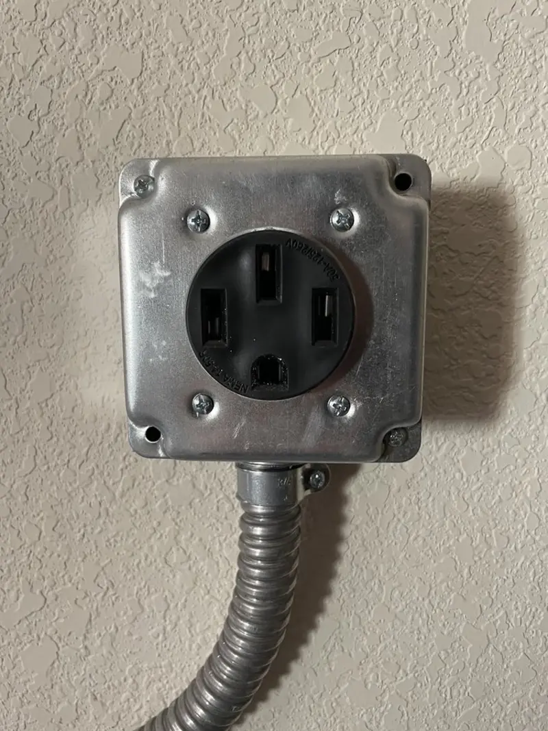 NEMA 14-50 outlet installed for Electrical Panel Upgrade in Crownpoint